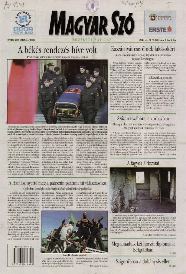 Magyar Szó, 63. évf. 2006. január 27. 20. sz. 1–20. oldal