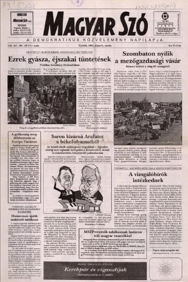Magyar Szó, 59. évf. 2002. május 8. 105. sz. 1–16. oldal