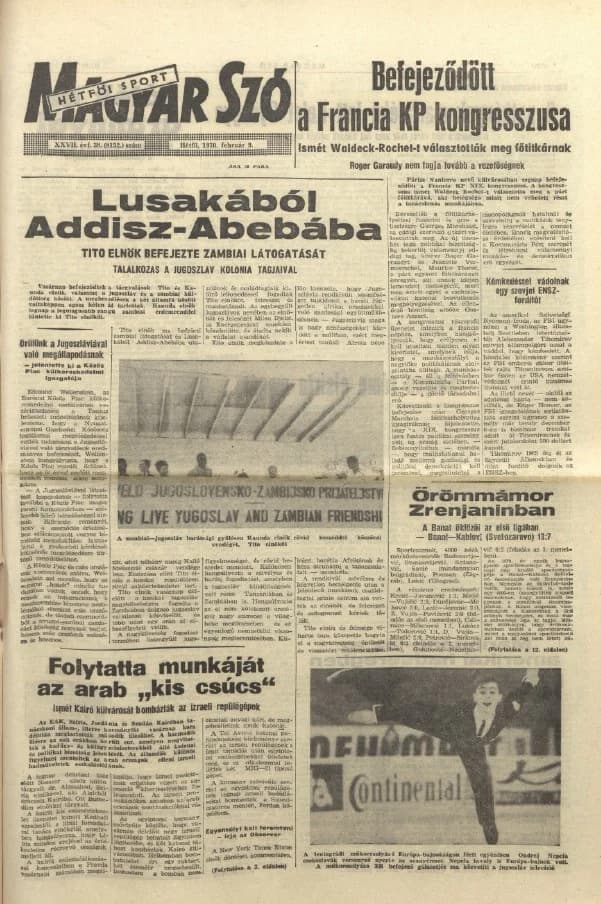 Magyar Szó, 27. évf. 1970. február 9. 38. sz. 1–14. oldal