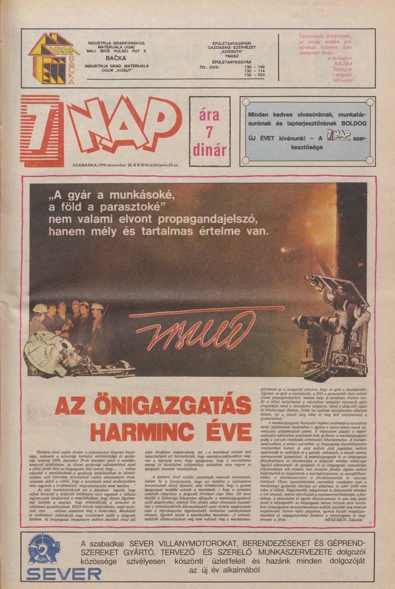 7 Nap, 34. évf. 1979. december 28. 52. sz. 1–40. oldal