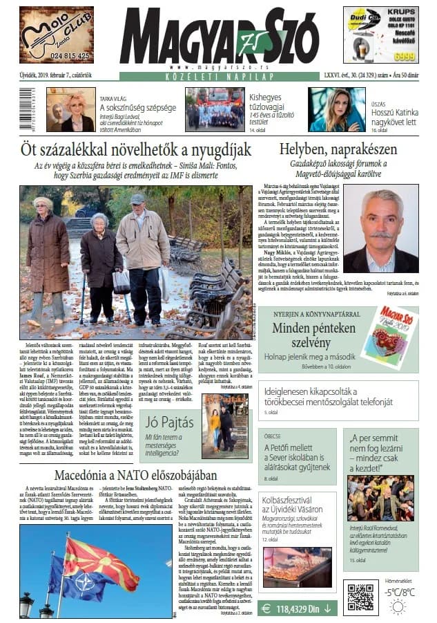 Magyar Szó, 76. évf. 2019. február 7. 30. sz. 1–20. oldal