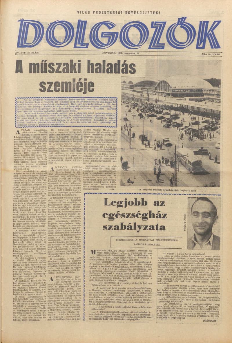 Dolgozók, 15. évf. 1961. augusztus 25. 35. sz.