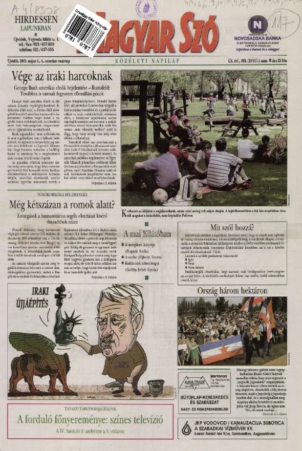 Magyar Szó, 60. évf. 2003. május 3. – 4. 103. sz. 1–32. oldal