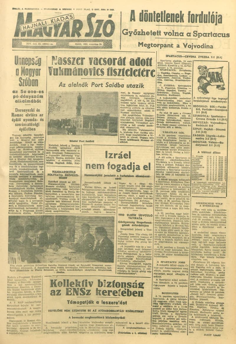 Magyar Szó, 14. évf. 1957. március 25. 82. sz. 1–14. oldal