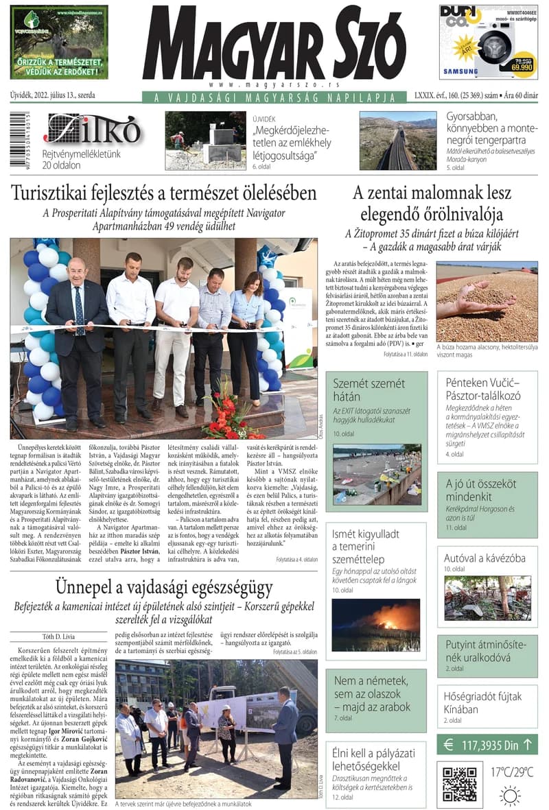 Magyar Szó, 79. évf. 2022. július 13. 160. sz. 1–16. oldal