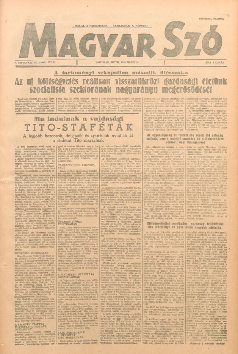 Magyar Szó, 5. évf. 1948. május 24. 123. sz. 1–4. oldal