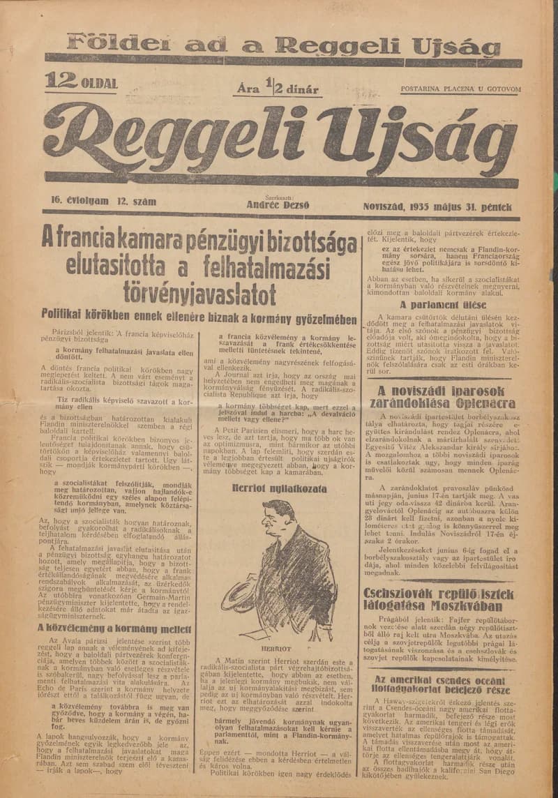 Reggeli Újság, 16. évf. 1935. május 31. 127. sz.