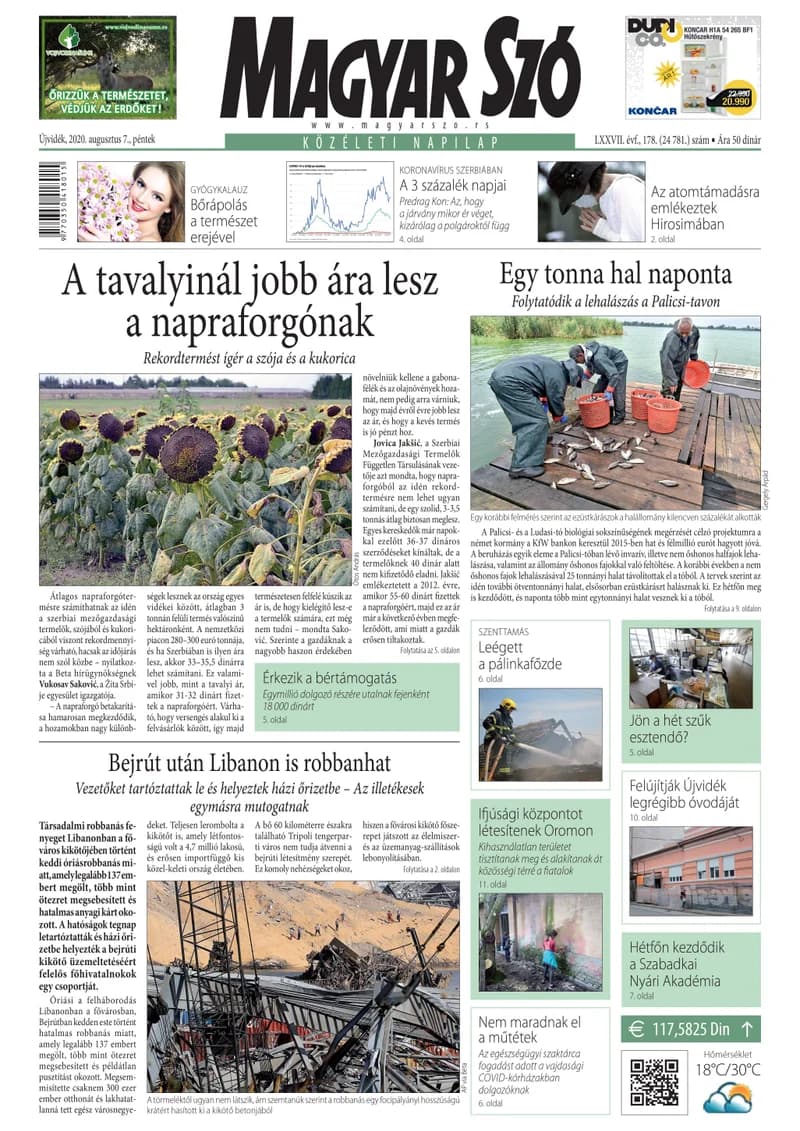 Magyar Szó, 77. évf. 2020. augusztus 7. 178. sz. 1–16. oldal