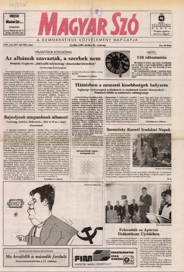 Magyar Szó, 57. évf. 2000. október 29. 257. sz. 1–24. oldal