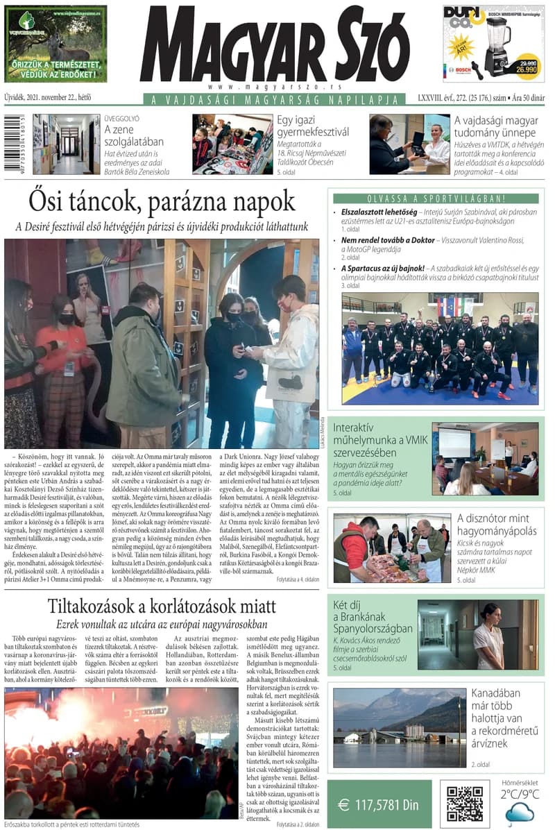 Magyar Szó, 78. évf. 2021. november 22. 272. sz. 1–20. oldal
