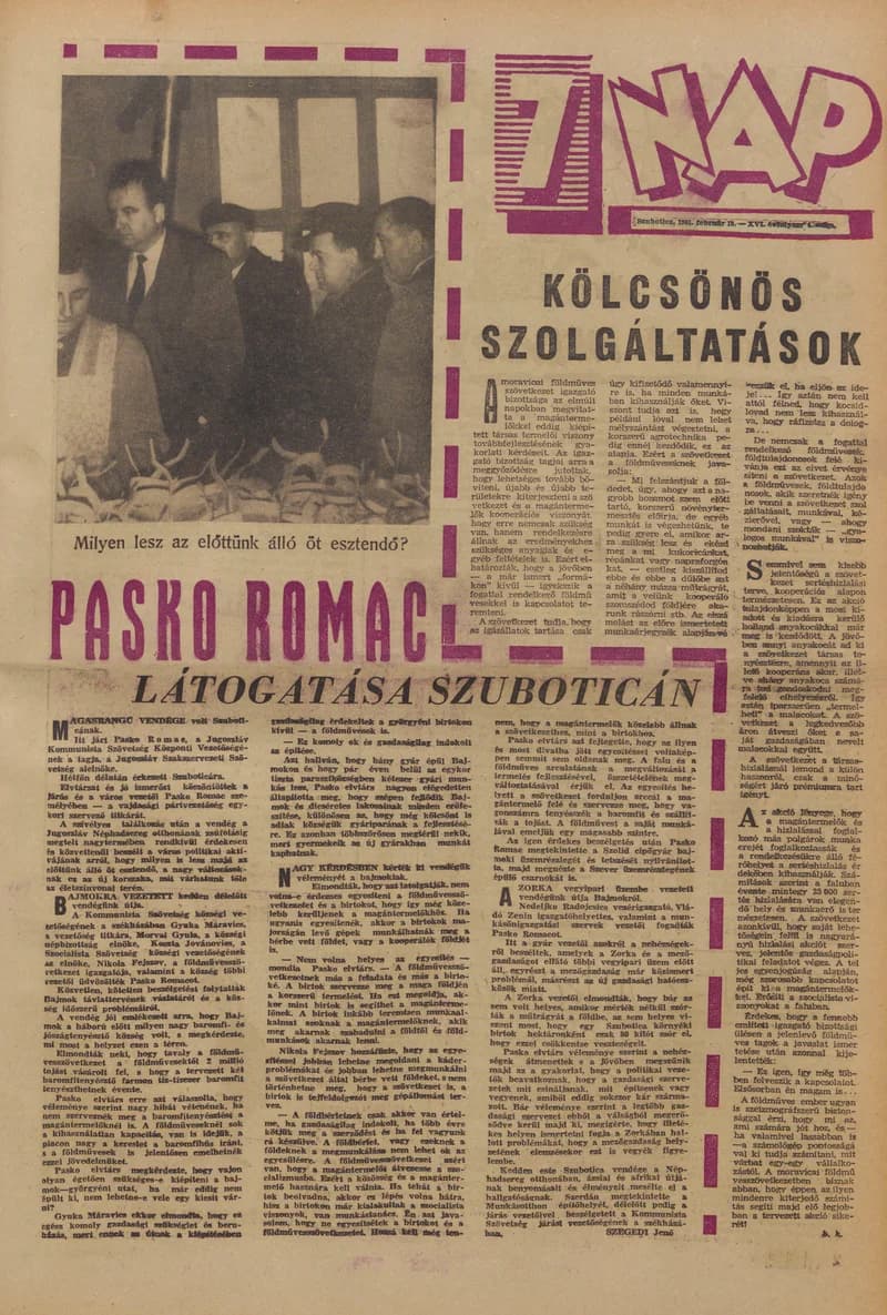 7 Nap, 16. évf. 1961. február 10. 6. sz. 1–20. oldal
