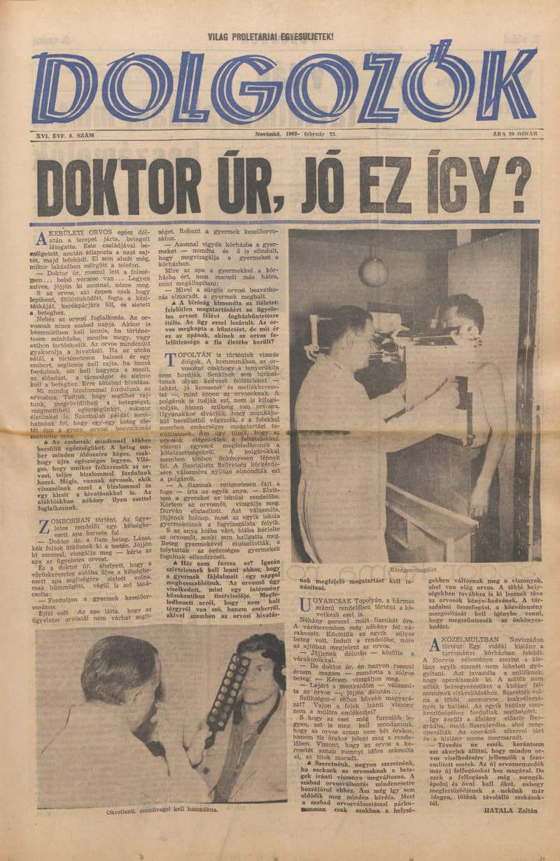 Dolgozók, 16. évf. 1962. február 23. 9. sz.
