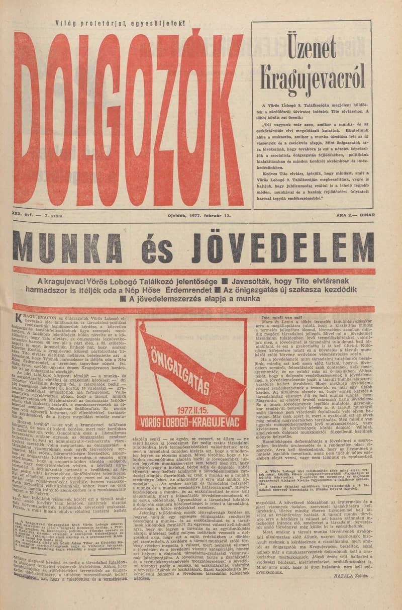 Dolgozók, 31. évf. 1977. február 17. 7. sz.