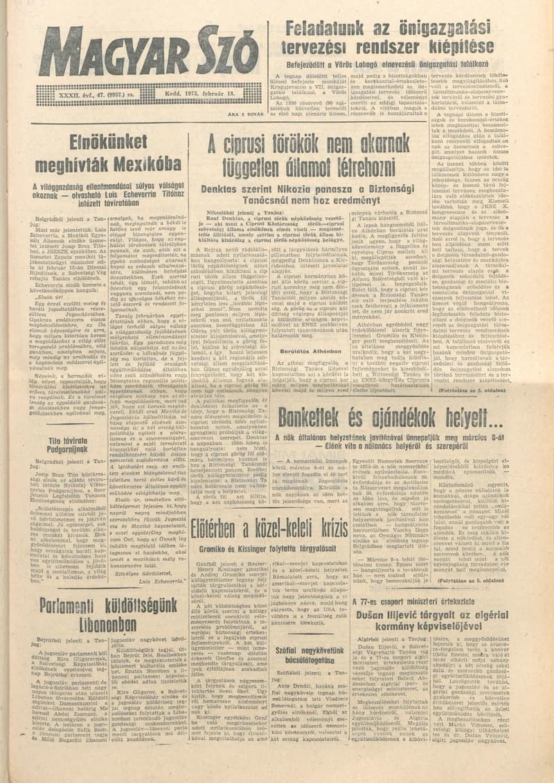 Magyar Szó, 32. évf. 1975. február 18. 47. sz.