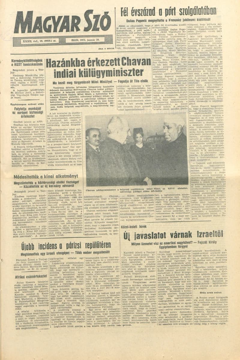 Magyar Szó, 32. évf. 1975. január 20. 18. sz.