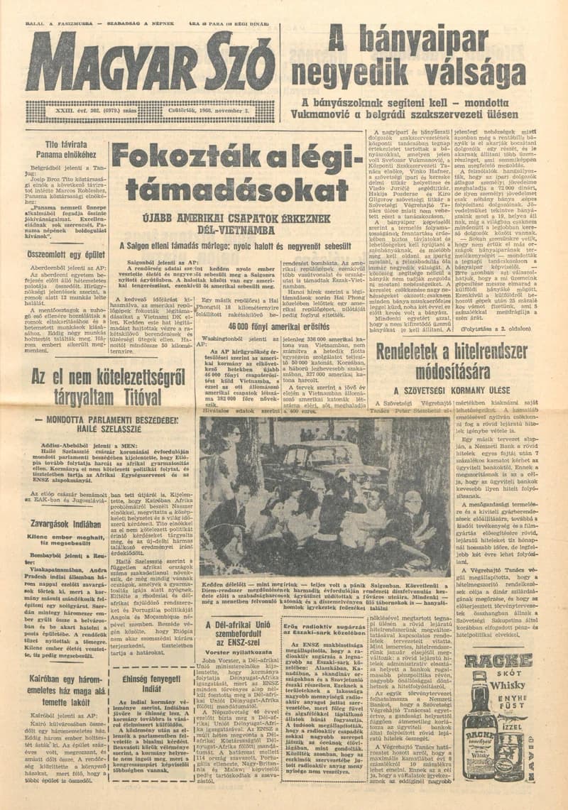 Magyar Szó, 23. évf. 1966. november 3. 302. sz.