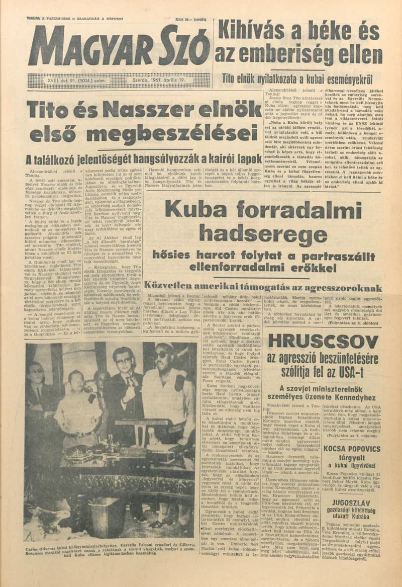 Magyar Szó, 18. évf. 1961. április 19. 91. sz. 1–14. oldal