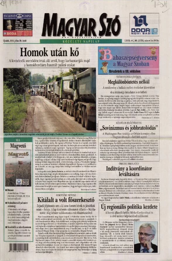Magyar Szó, 67. évf. 2010. július 20. 166. sz. 1–20. oldal
