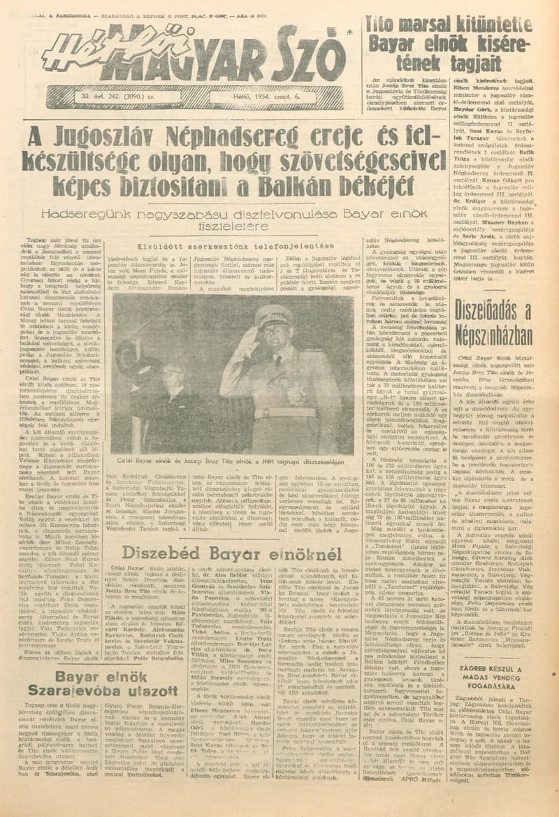 Magyar Szó, 11. évf. 1954. szeptember 6. 242. sz. 1–6. oldal