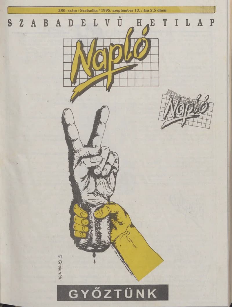 Napló - Szabadelvű hetilap, 6. évf. 1995. szeptember 13. 280. sz.