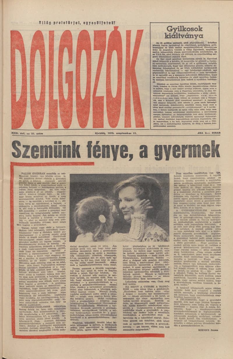 Dolgozók, 30. évf. 1976. szeptember 17. 37. sz.