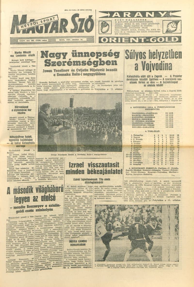Magyar Szó, 24. évf. 1967. október 16. 285. sz. 1–16. oldal