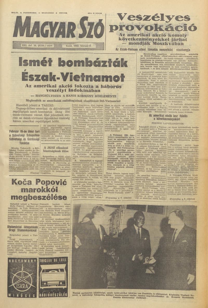 Magyar Szó, 22. évf. 1965. február 9. 38. sz. 1–16. oldal