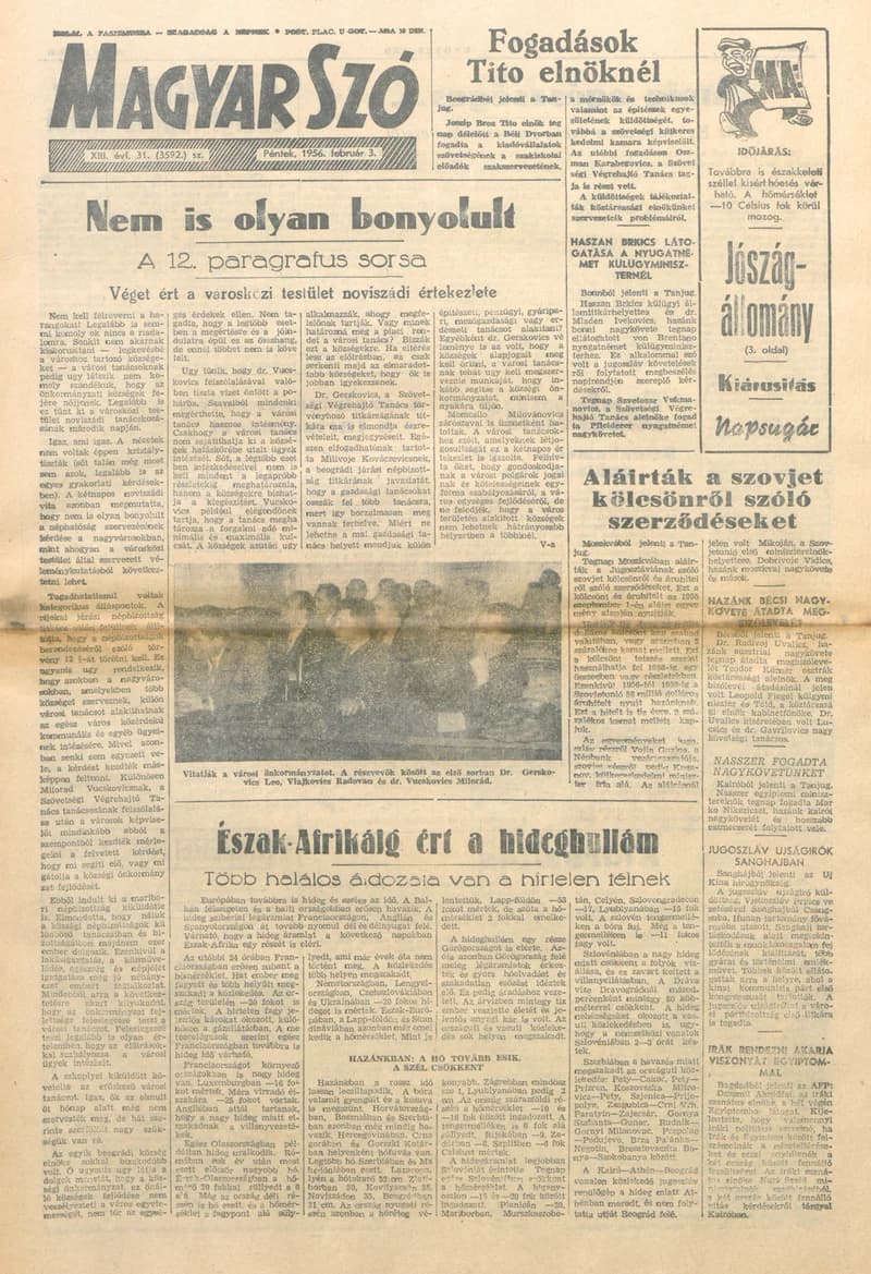 Magyar Szó, 13. évf. 1956. február 3. 31. sz. 1–8. oldal