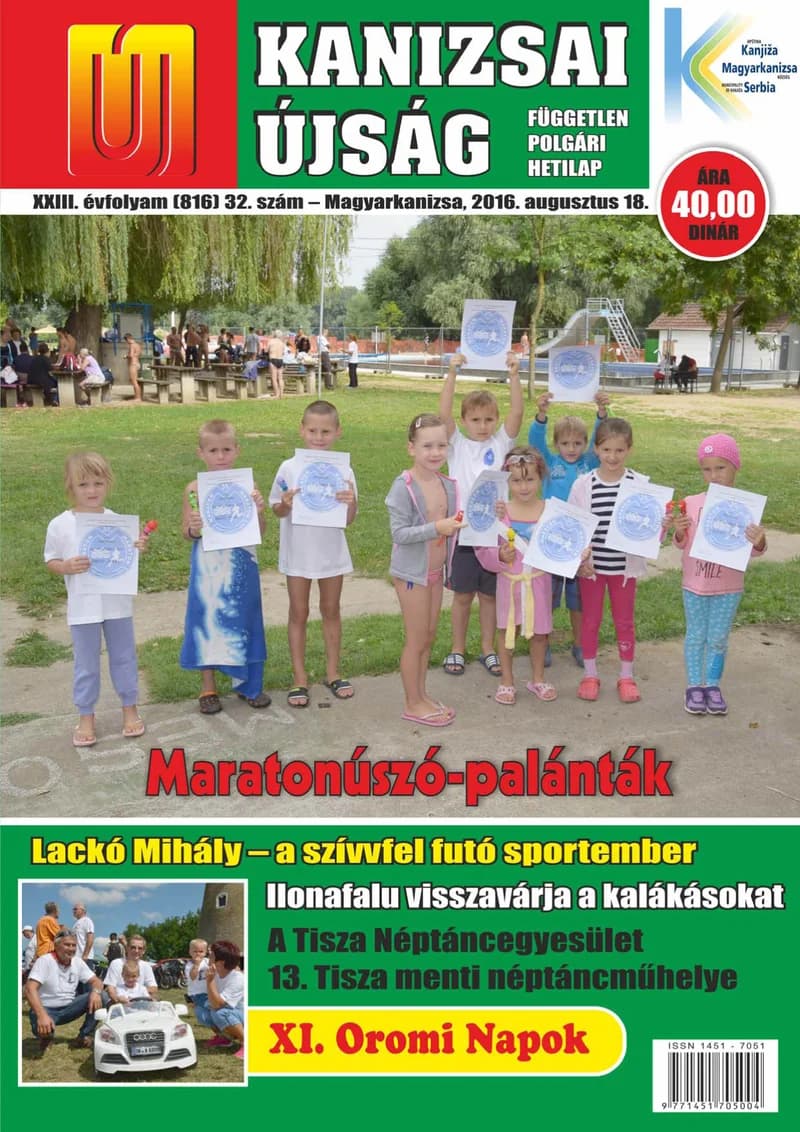Új Kanizsai Újság, 23. évf. 2016. augusztus 18. 32. sz.