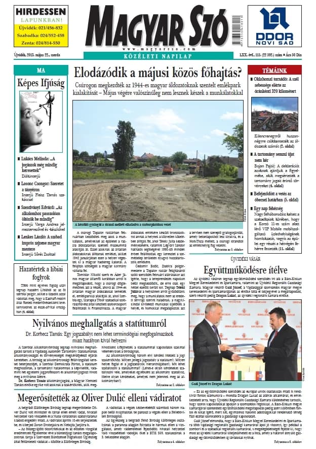 Magyar Szó, 70. évf. 2013. május 22. 115. sz. 1–20. oldal