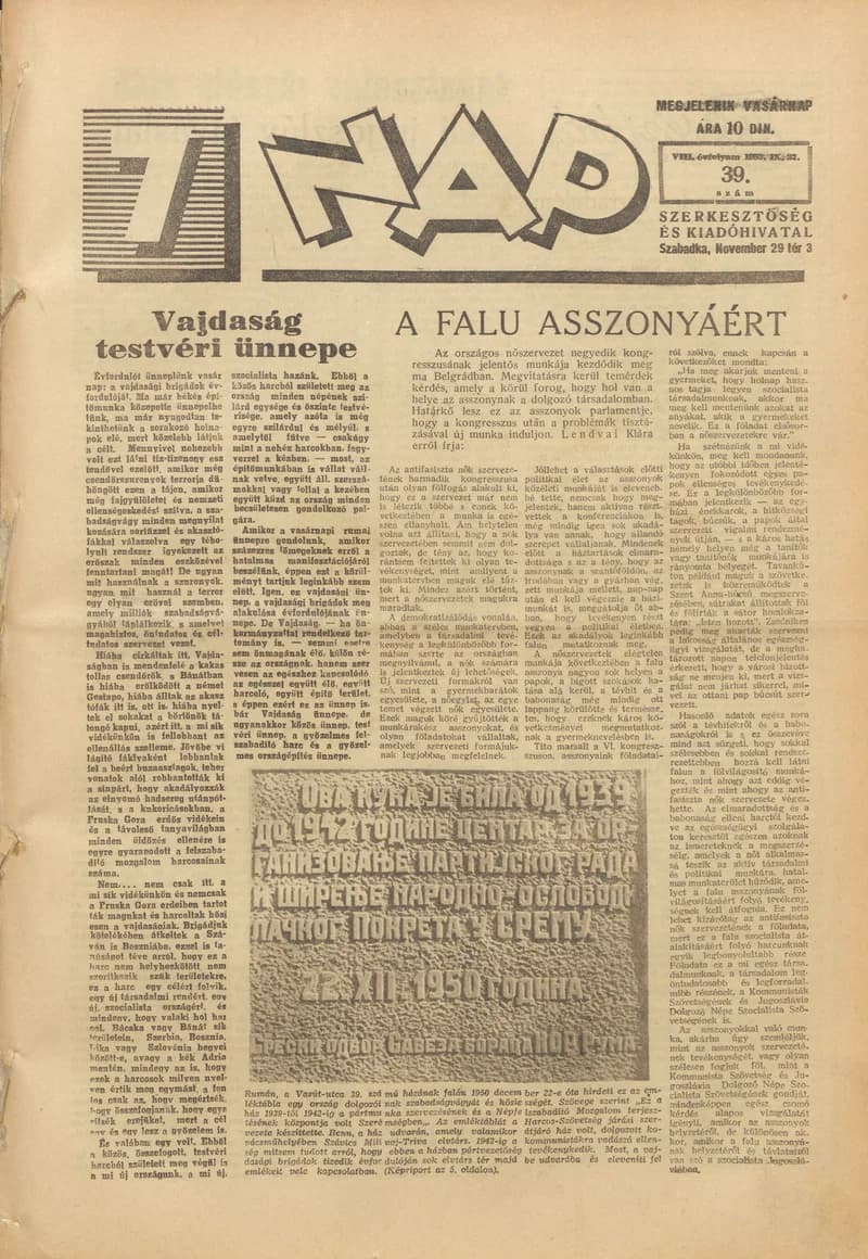 7 Nap, 8. évf. 1953. szeptember 27. 39. sz. 1–16. oldal