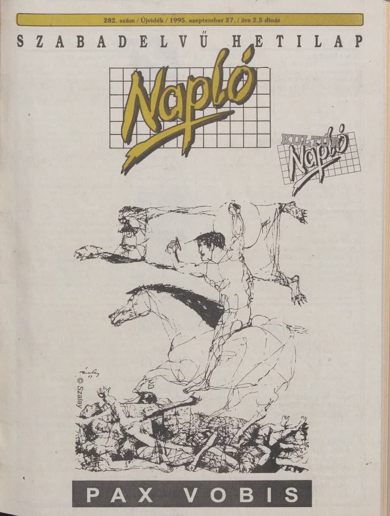 Napló - Szabadelvű hetilap, 6. évf. 1995. szeptember 27. 282. sz.