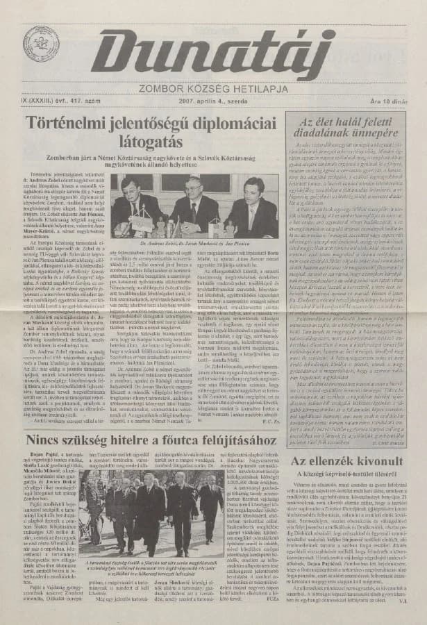 Dunatáj, 9. évf. 2007. április 4. 417. sz.