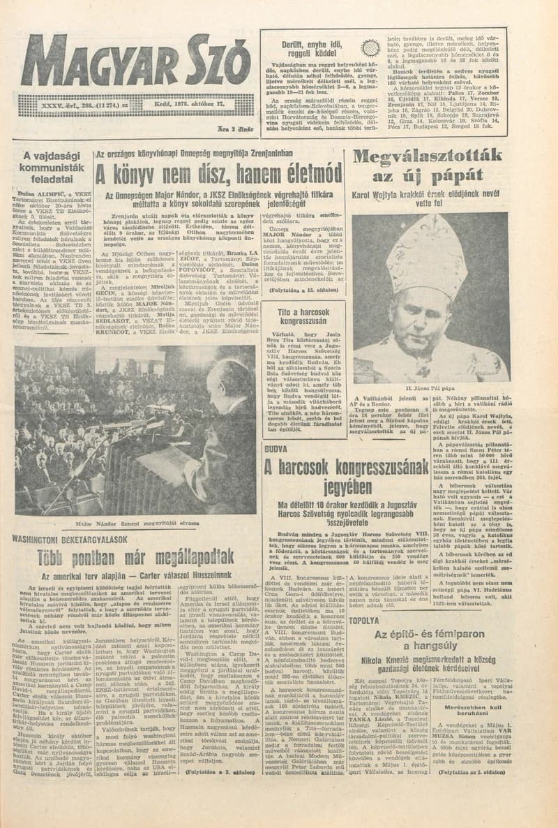 Magyar Szó, 35. évf. 1978. október 17. 286. sz. 1–20. oldal