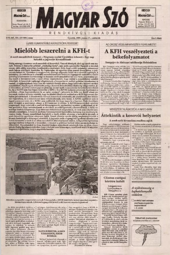 Magyar Szó, 56. évf. 1999. június 17. 131. sz. 1–8. oldal