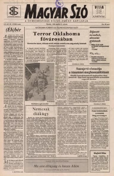 Magyar Szó, 52. évf. 1995. április 21. 92. sz. 1–16. oldal