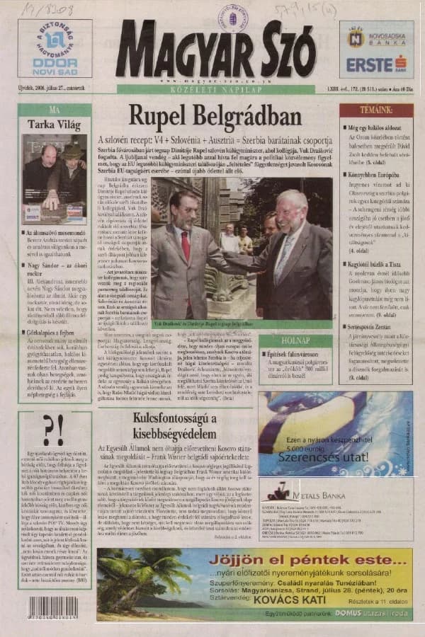 Magyar Szó, 63. évf. 2006. július 27. 172. sz. 1–20. oldal