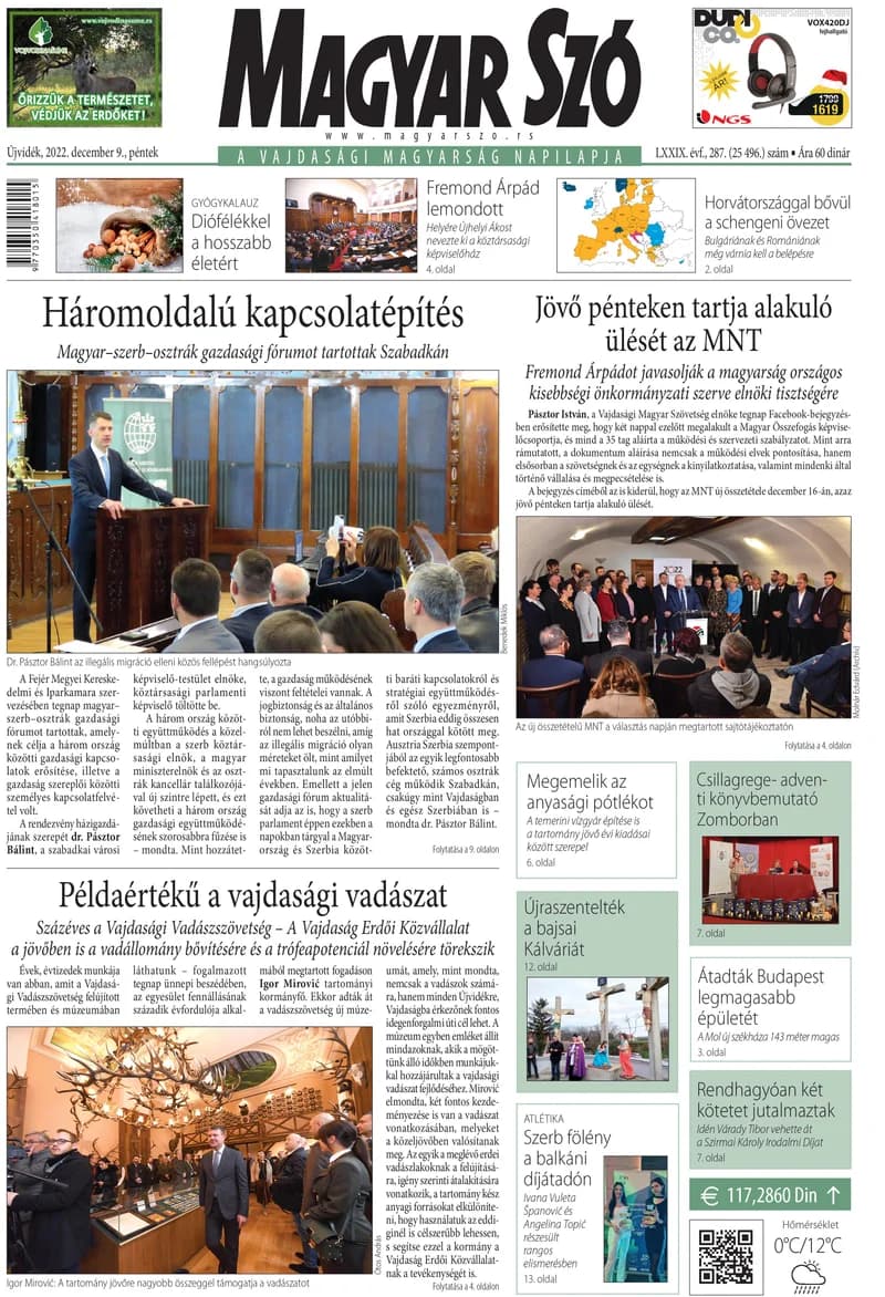 Magyar Szó, 79. évf. 2022. december 9. 287. sz. 1–16. oldal