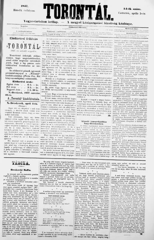 Torontál, 6. évf. 1877. április 5. 14. sz.