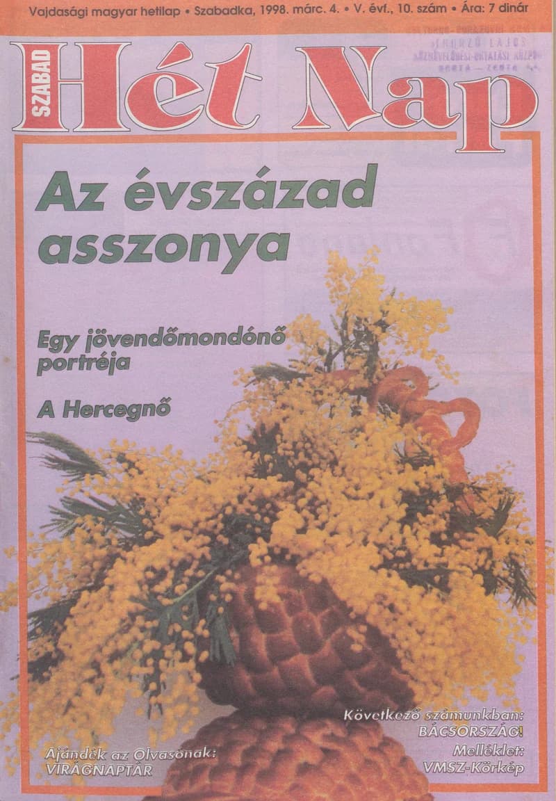 Szabad Hét Nap, 5. évf. 1998. március 4. 10. sz.