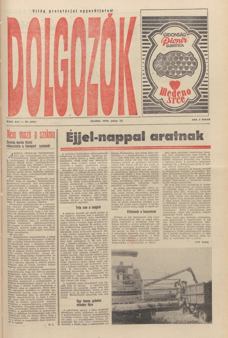 Dolgozók, 32. évf. 1978. július 13. 28. sz.