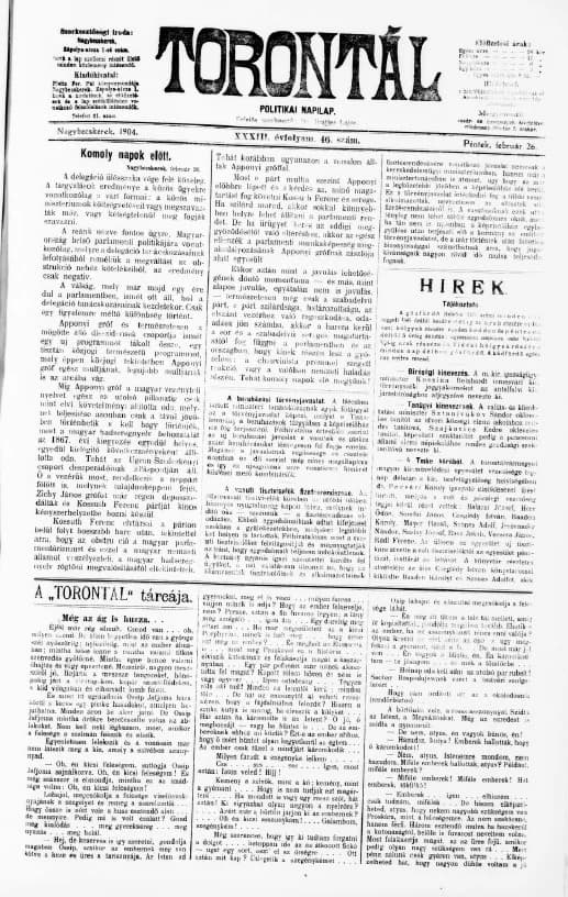 Torontál, 33. évf. 1904. február 26. 46. sz.