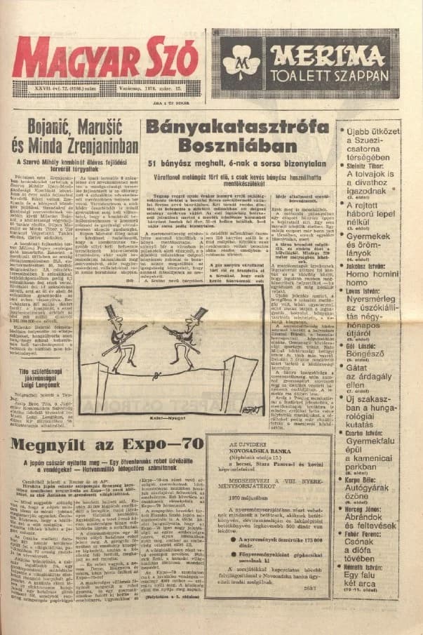 Magyar Szó, 27. évf. 1970. március 15. 72. sz. 1–32. oldal