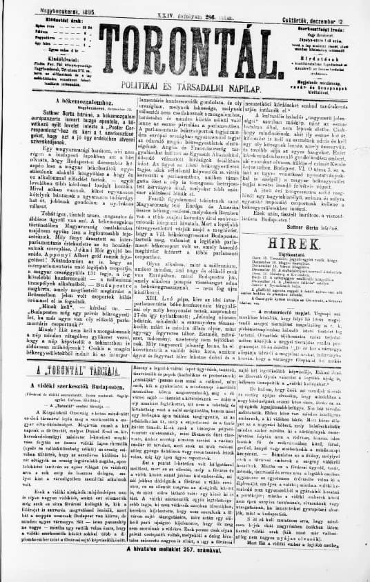 Torontál, 24. évf. 1895. december 12. 286. sz.