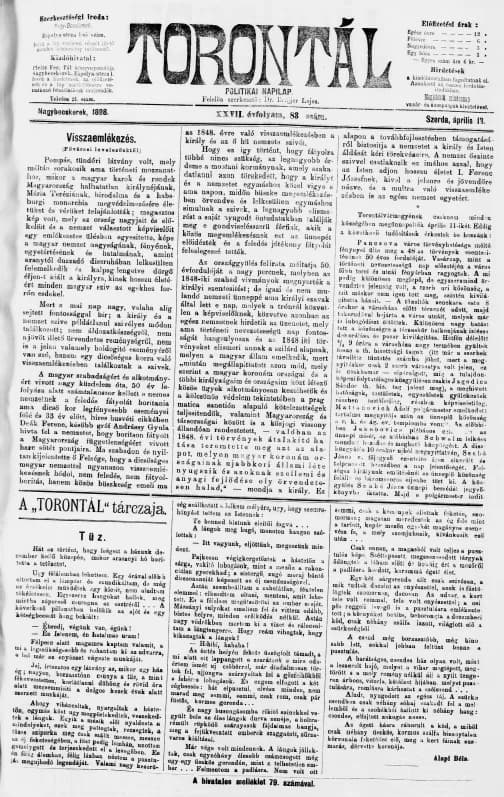 Torontál, 27. évf. 1898. április 13. 83. sz.