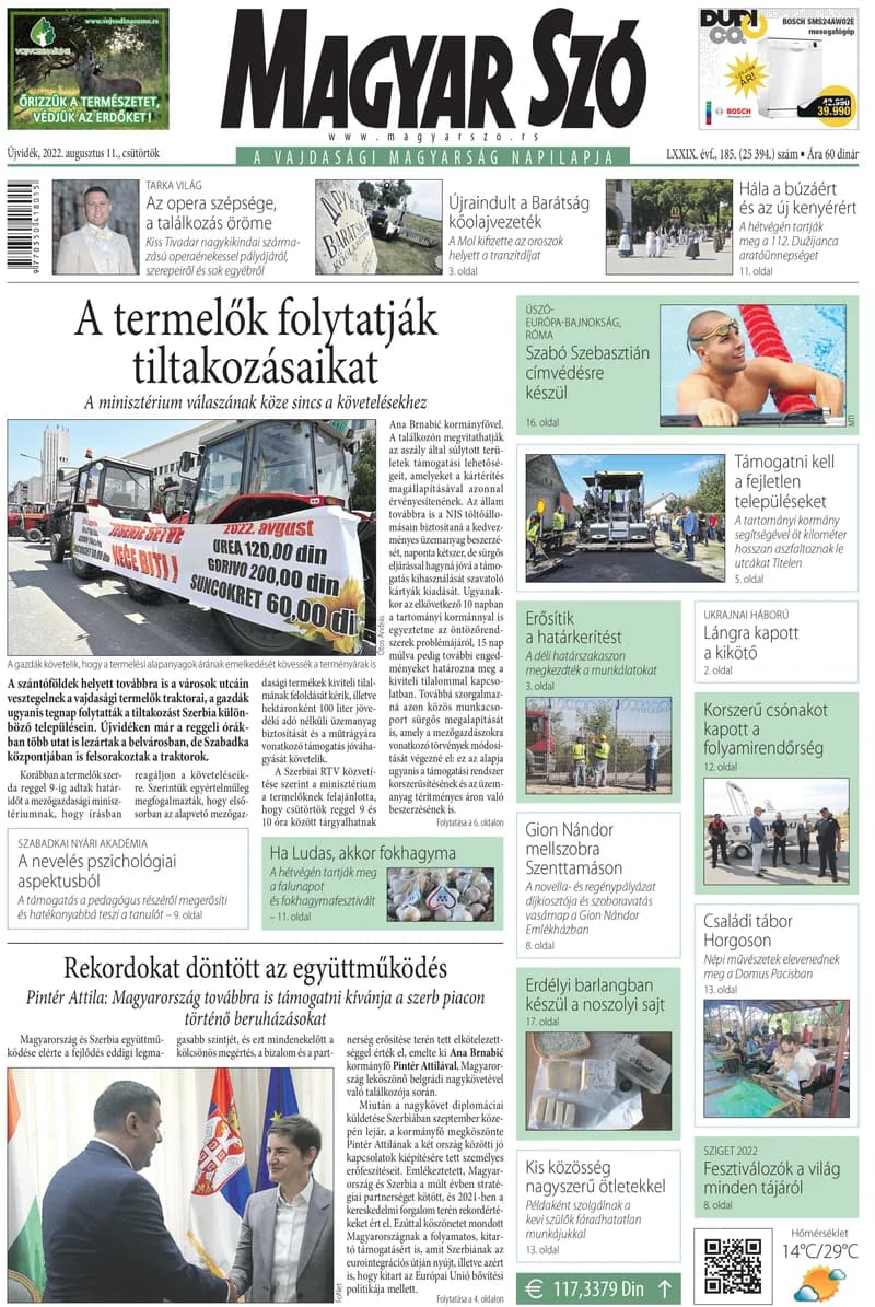 Magyar Szó, 79. évf. 2022. augusztus 11. 185. sz. 1–20. oldal