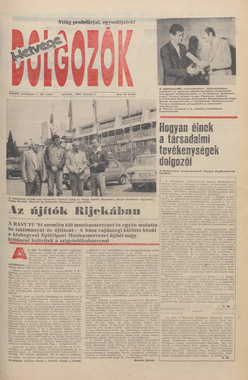 Dolgozók, 38. évf. 1984. június 7. 23. sz.