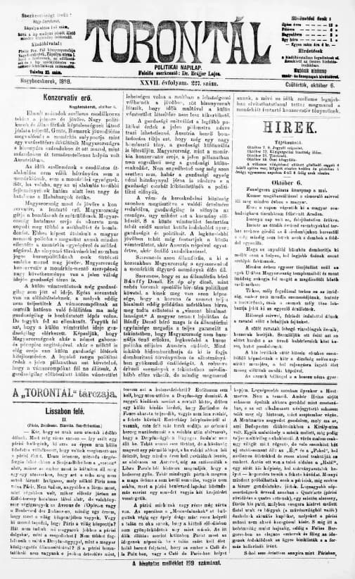 Torontál, 27. évf. 1898. október 6. 227. sz.