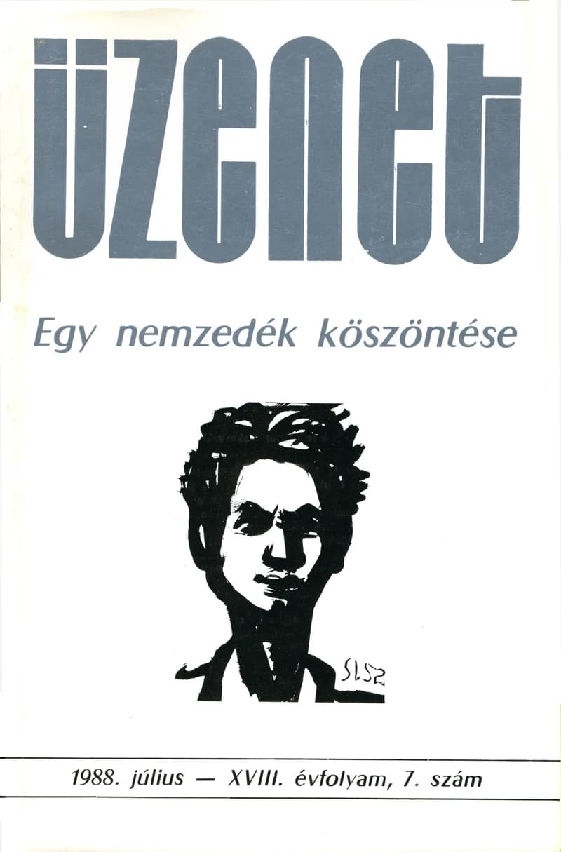 Üzenet, 18. évf. 1988. július. 7. sz. 443–520. oldal