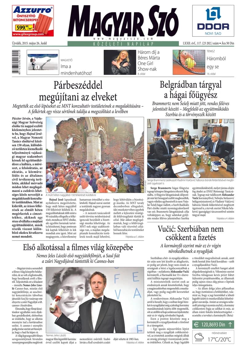 Magyar Szó, 72. évf. 2015. május 26. 117. sz. 1–20. oldal